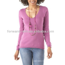 LADIES' CASHMERE/SILK SCOOP COLLAR PULLOVER